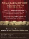 XMAES Carols Concert -wonderful charity night of Christmas Carols to raise money for MAES Therapy and Cittadinanza Onlus. Dec.2017