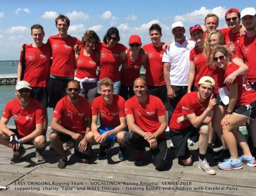‘Easy Dragons’ raising funds for MAES Therapy at the ‘Vogalonga’ Regatta, Venice 2018
