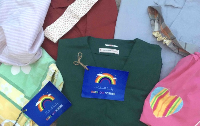Rainbow Scrubs Facebook group donate handmade sets of ‘scrubs’ Therapists at MAES Therapy London